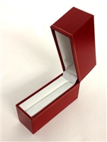 Bangle Box in Red leatherette 1.25 x 3.75 x 3.15"