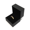 Black Stippled Leatherette Ring Slot Box with Velvet Inside