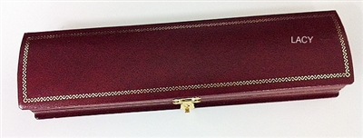 Bracelet Roll Top Box Burgundy with White Inside