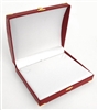 Pearl or Necklace Box Red with Gold Corners/Clasp