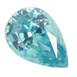 Blue Zircon Pear CZ