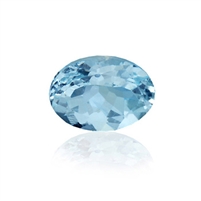 Aquamarine Oval Man-Made