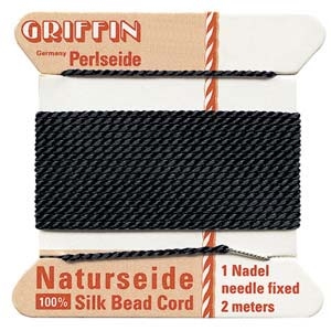 Beadcord Black Silk