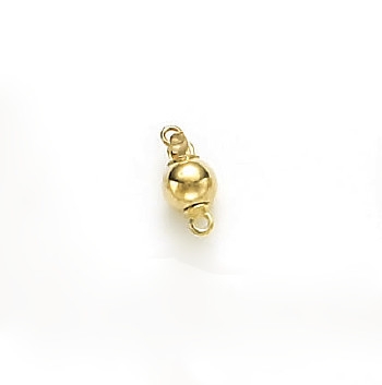 14 Karat Yellow Gold Bright 6mm Ball Clasp