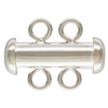 Sterling Silver Tube Clasp 2-Strand