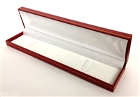 Bracelet Box in Red Leatherette 8.75 x 2 x 1.15