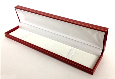 Bracelet Box in Red Leatherette 8.75 x 2 x 1.15