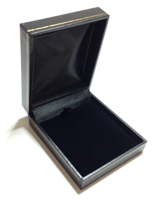 Large Earring or Pendant Box in Black  2-3/4 x 3-1/8 x 1-1/8"