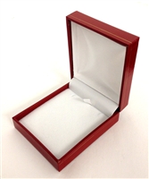 Pendant Box in Red Leatherette 2.75 x 3.15 x 1.15 "