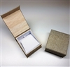 Burlap Magnetic Flap Earring & Pendant Box
