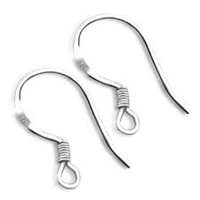 Sterling Silver Flat Fish Hook Earrings