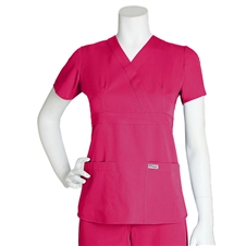 Ladies Barco Grey's Anatomy 3 Pocket Junior Fit Mock Wrap Top