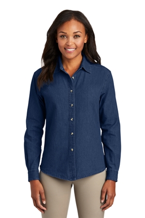 Ladies Denim Shirt (Long Sleeve)