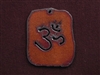 Rusted Iron Retro Tag With OM Pendant