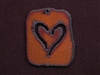 Rusted Iron Retro Tag With Heart Pendant