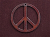 Rusted Iron Peace Sign Pendant
