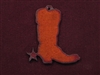 Rusted Iron Cowboy Boot Pendant