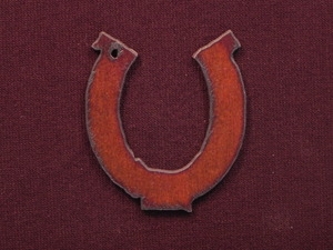 Rusted Iron Horseshoe Pendant