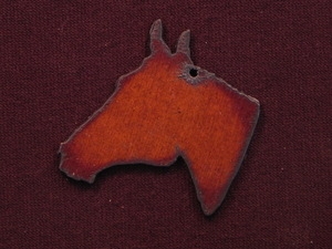 Rusted Iron Horse Head Pendant
