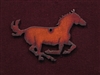 Rusted Iron Running Horse Pendant