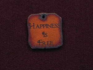 Rusted Iron Happiness Is Free Inspiration Pendant