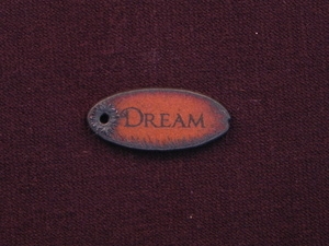 Rusted Iron Oval Dream Pendant With One Hole