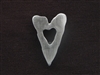 Antique Silver Colored Jagged Heart