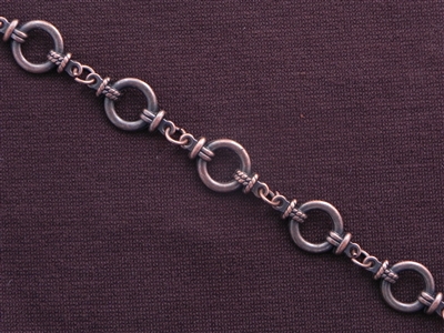 Handmade Chain Antique Copper Colored Fancy Ring Links