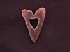 Antique Copper Colored Jagged Heart