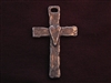 "Love Without End" Cross With Heart Center Antique Silver Colored Fresh Lipstick Pendant