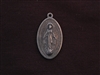 Vintage Replica 1800's Oval Mother Mary Antique Silver Colored Pendant