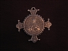 Vintage Replica Jesus On Cross Medallion Antique Silver Colored Pendant