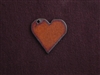 Rusted Iron Medium Heart With Side Hole Pendant