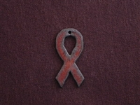 Rusted Iron Medium Awareness Ribbon Pendant