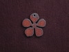 Rusted Iron Medium 5 Petal Flower Pendant