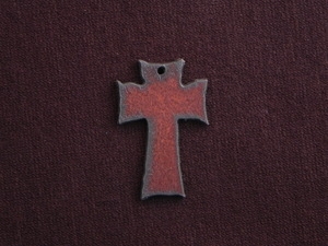 Rusted Iron Medium Iron Cross Pendant