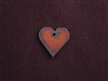 Rusted Iron Small Heart With Center Hole Charm