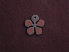 Rusted Iron Small 5 Petal Flower Charm