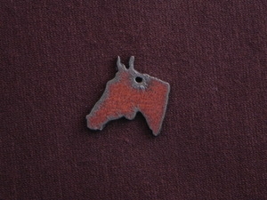 Rusted Iron Small Horse Head Charm