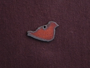 Rusted Iron Small Chubby Bird Charm