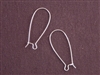 Ear Wires Silver Colored Brass Large Drop