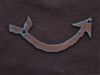 Rusted Iron Curved Arrow Pendant