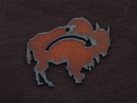 Rusted Iron Buffalo With Arrow Pendant