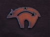 Rusted Iron Fetish Bear With Arrow Pendant