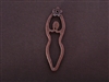 Open Goddess With Flower Antique Copper Colored Fresh Lipstick Pendant