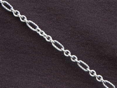 Antique Silver Colored Chain Style #50 Priced By The Foot