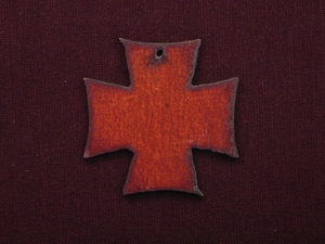 Rusted Iron Chopper Cross Pendant