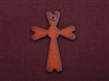 Rusted Iron Heart Ends Cross Pendant