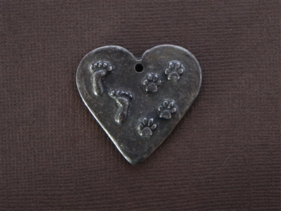 "By My Side For Awhile In My Heart Forever" Antique Silver Colored Fresh Lipstick Pendant