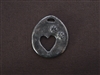 Open Heart With Paw Prints Antique Silver Colored Fresh Lipstick Pendant